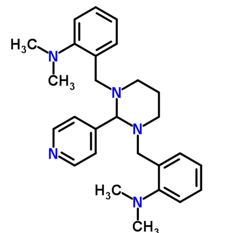 Benzenamine, 2,2'-[[dihydro-2-(4-pyridinyl)-1,3(2H,4H)-pyrimidinediyl]bis(methylene)]bis[N,N-dimethyl-
